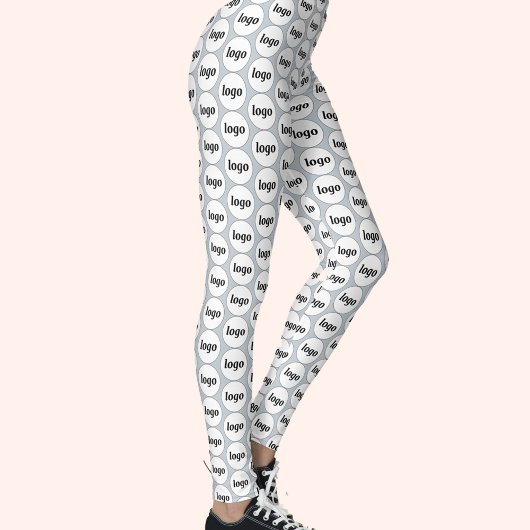 Einfache Logo-Geschäftsmodelle Blau Leggings
