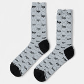 Einfache Logo-Geschäftsmodelle Blau Socken (Linkes Detail)