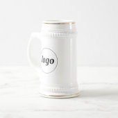 Einfache Logo-Geschäftsvermarktung Bierglas (Vorderseite Links)