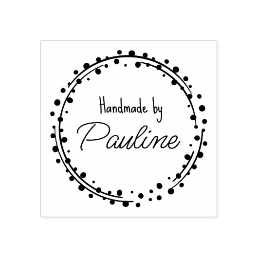 Einfache Logo-Handschrift Gummistempel (Prägung)
