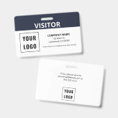 Einfache Logo-ID für den Besucherpass Ausweis (Vorder- & Rückseite)