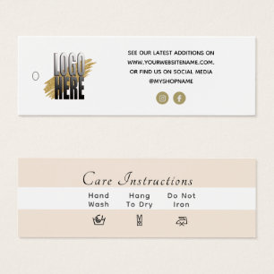 Einfache Logo-Kleidung Wäscherei Pflegemarke