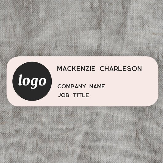 Einfache Logo-Minimalistisch Blindfarben-Rosa-Mark Namensschild