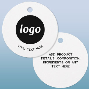 Einfache Logo-Produkt-Tags mit individuellem Text Geschenkanhänger