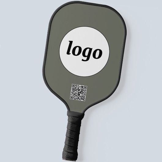 Einfache Logo QR Code Business Spot Green Pickleball Schläger
