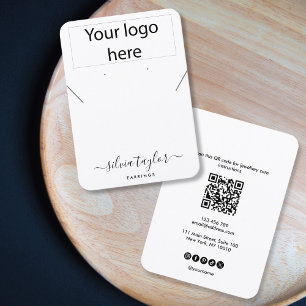 Einfache Logo QR-Code-Kette Ohrring-Display-Karte Visitenkarte