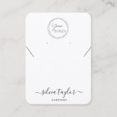 Einfache Logo QR-Code-Kette Ohrring-Display-Karte Visitenkarte (Vorderseite)