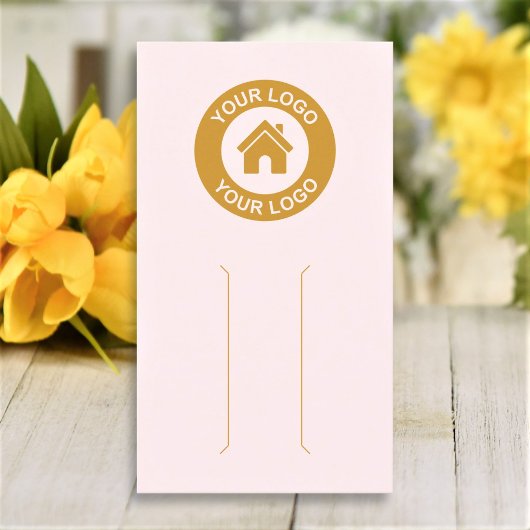 Einfache Logo-Rosa-Haarschnitt-Barrett-Display-Kar Visitenkarte