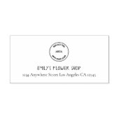 Einfache Logo-Rücksendeadresse Floristisches Selbs Permastempel (Design)