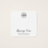 Einfache Logo-Schmuck-Ohrensichtkarte (Vorderseite)