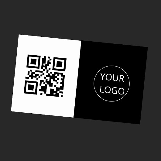 Einfache Logo-Schwarzweiß-QR-Code für Unternehmen Visitenkarte