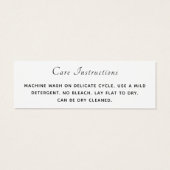 Einfache Logo Social Media Black Clothing Care-Tag (Rückseite)