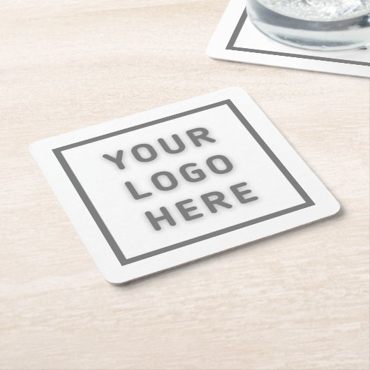 Einfache Logo-Template-Geschäftswerbung Rechteckiger Pappuntersetzer (angewinkelt)