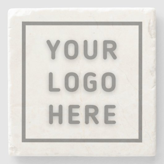 Einfache Logo-Template-Geschäftswerbung Steinuntersetzer (Vorderseite)