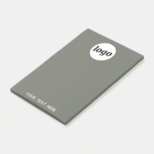 Einfache Logo Text Business Werbefläche Grün Post-it Klebezettel (angewinkelt)