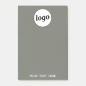Einfache Logo Text Business Werbefläche Grün Post-it Klebezettel (Vorderseite)