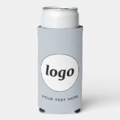 Einfache Logo Text Business Werbemittel Blau Selters Dosenkühler (Seltzer Vorderseite)