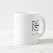 Einfache Logo-Text Geschäft Riesen-Kaffeetasse Jumbo-Tasse (Vorderseite Rechts)