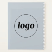Einfache Logo Text Powder Blau Planer (Rückseite)