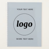 Einfache Logo Text Powder Blau Planer (Vorderseite)
