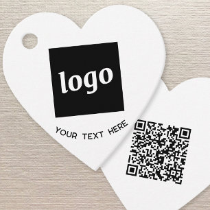 Einfache Logo-Text und QR-Code GeschäftspreisTags Geschenkanhänger