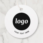 Einfache Logo-Text und QR-Code GeschäftspreisTags Geschenkanhänger (Vorderseite)