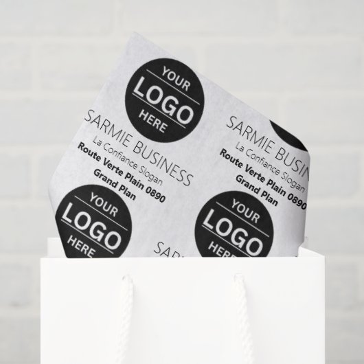 Einfache Logo-Tragetasche für Unternehmen oder Ges Seidenpapier (Geschenktüte)