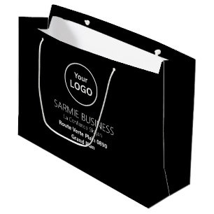 Einfache Logo-Tragetasche, Geschäftstasche oder Sh Große Geschenktüte