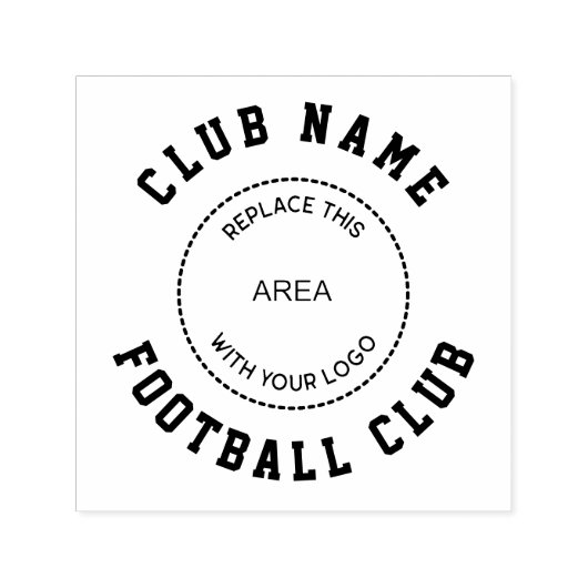 Einfache Logo und Name des Fußballklubs Permastempel (Design)
