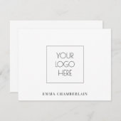 Einfache Logo- und Namenskarte Mitteilungskarte (Vorne/Hinten)