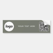 Einfache Logo- und Text-QR-Code-Darstellung Grün Autoaufkleber (Vorne)
