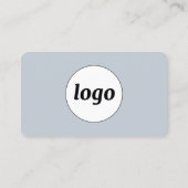 Einfache Logo- und Text-QR-Code-Pulver Blau Visitenkarte (Rückseite)