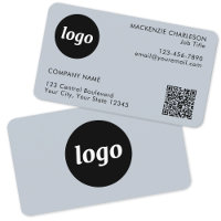 Einfache Logo- und Text-QR-Code-Pulver Blau