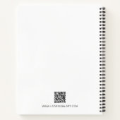 Einfache Logo-Website-Text-QR-Code-Website Notizblock (Rückseite)