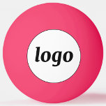 Einfache Logo-Werbeaktion - Rosa Tischtennisball<br><div class="desc">Fügen Sie diesem Design Ihr eigenes Logo hinzu. Minimalistisch und beruflich. Günstig als Werbemittel für Ihre Mitarbeiter, Kunden und Kunden. Perfekt als Geschenkartikel für eine Messe oder eine Firmenveranstaltung, um die Markentreue zu fördern. Wählen Sie das heiße Rosa oder eine andere Farbe, um Ihr Branding Anzug.</div>