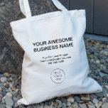 Einfache Logo-Werbeverpackung, Business oder Shop, Tragetasche<br><div class="desc">Fügen Sie Ihr Logo und Text hinzu,  um eine coole Tasche für Ihr Geschäft,  Shop oder Event zu erstellen. Diese Taschen sind ideal für Marketing und Werbeaktionen.</div>
