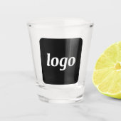Einfache Logo-Werbung Unternehmensbranding Schnapsglas (Vorderseite)