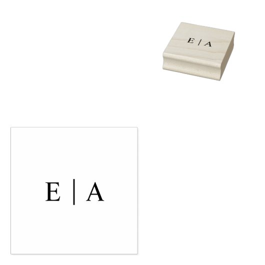 Einfache Logoinitialen für Monogramme Gummistempel (Stempel)
