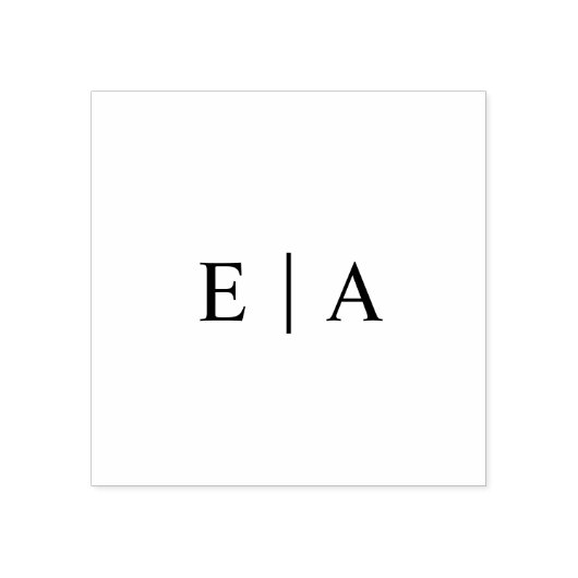 Einfache Logoinitialen für Monogramme Gummistempel (Prägung)