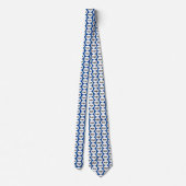 Einfache Logokombination Blue Neck Krawatte (Rückseite)