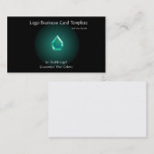 Einfache Logos - Aquamarines Glasschmuck Visitenkarte (Vorne/Hinten)