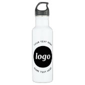 Einfache Logos für Textverarbeitung Edelstahlflasche (Vorderseite)