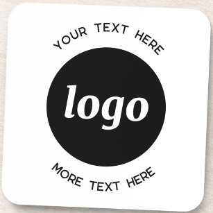 Einfache Logos für Textverarbeitung Getränkeuntersetzer
