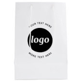 Einfache Logos für Textverarbeitung Mittlere Geschenktüte (Rückseite)