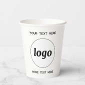 Einfache Logos für Textverarbeitung Pappbecher (Rückseite)