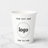 Einfache Logos für Textverarbeitung Pappbecher (Vorderseite)