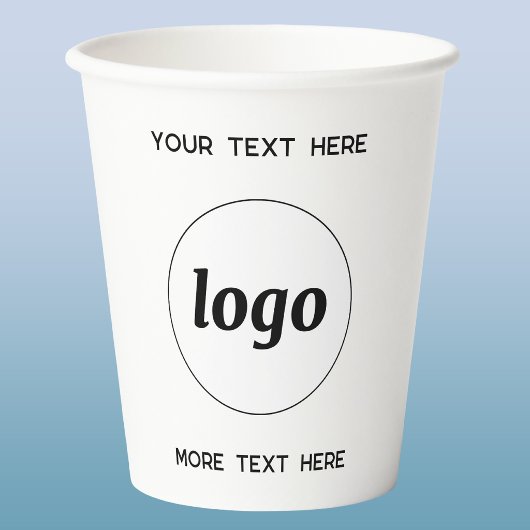 Einfache Logos für Textverarbeitung Pappbecher