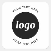Einfache Logos für Textverarbeitung Quadratischer Aufkleber (Vorderseite)