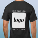 Einfache Logos für Textverarbeitung T-Shirt<br><div class="desc">Fügen Sie Ihr eigenes Logo und Textauswahl zu diesem Design hinzu. Entfernen Sie den oberen oder unteren Text,  wenn Sie es vorziehen. Minimalistisch und beruflich. Ideal für Mitarbeitermarken oder Uniformen oder als Werbeprodukt für Ihre Kunden und Kunden.</div>