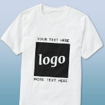 Einfache Logos für Textverarbeitung T-Shirt<br><div class="desc">Fügen Sie Ihr eigenes Logo und Textauswahl zu diesem Design hinzu. Entfernen Sie den oberen oder unteren Text,  wenn Sie es vorziehen. Minimalistisch und beruflich. Ideal für Mitarbeitermarken oder Uniformen oder als Werbeprodukt für Ihre Kunden und Kunden.</div>